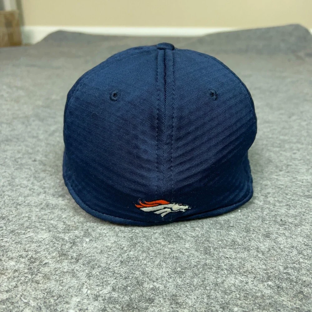 Denver Broncos Mens Hat Cap Medium Flex Navy Orange New Era Football NFL Cap‎